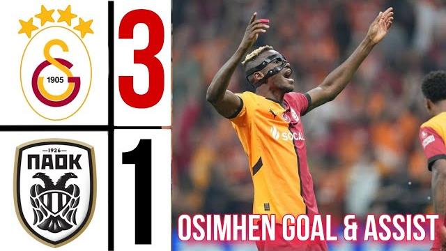 Galatasaray vs Paok (3:1) Highlights | europa league 24/25 victor osimhen Goal & Assist Galatasaray vs Paok (3:1) Highlights | europa league 24/25 victor osimhen Goal & Assist