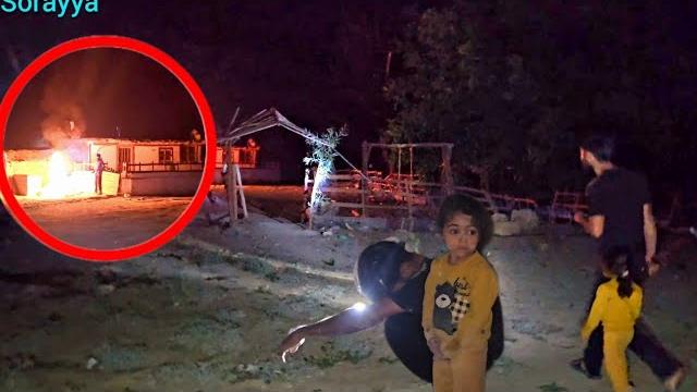 Thieves set Soraya's farm on fire. Thieves set Soraya's farm on fire.