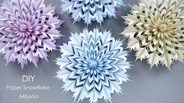 ️ СНЕЖИНКА ИЗ БУМАГИ ️СУПЕРОБЪЕМ ️ 3D PAPER SNOWFLAKE ️ ️ СНЕЖИНКА ИЗ БУМАГИ ️СУПЕРОБЪЕМ ️ 3D PAPER SNOWFLAKE ️