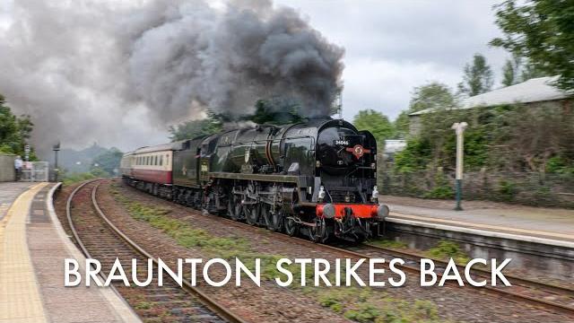 Braunton Strikes Back: 34046 Unleashed at Full Speed with English Riviera Express - 2025 Braunton Strikes Back: 34046 Unleashed at Full Speed with English Riviera Express - 2025