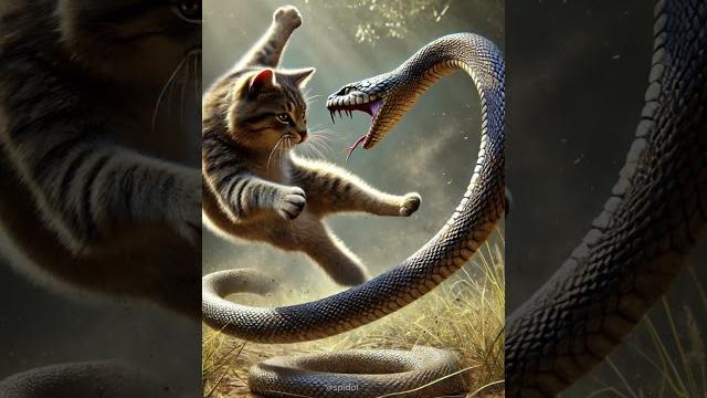 Epic Showdown: Cat vs Snake – Who Will Win? Epic Showdown: Cat vs Snake – Who Will Win?