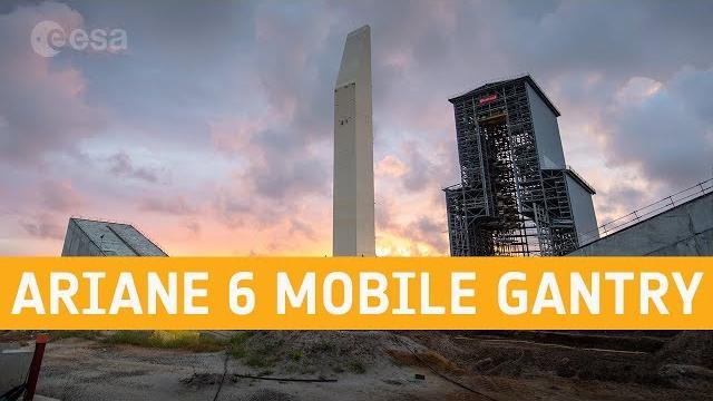 First rollout of Ariane 6 mobile gantry First rollout of Ariane 6 mobile gantry