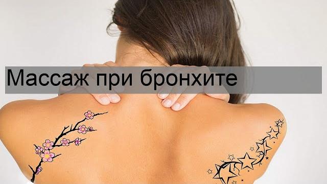 Массаж при бронхите Массаж при бронхите