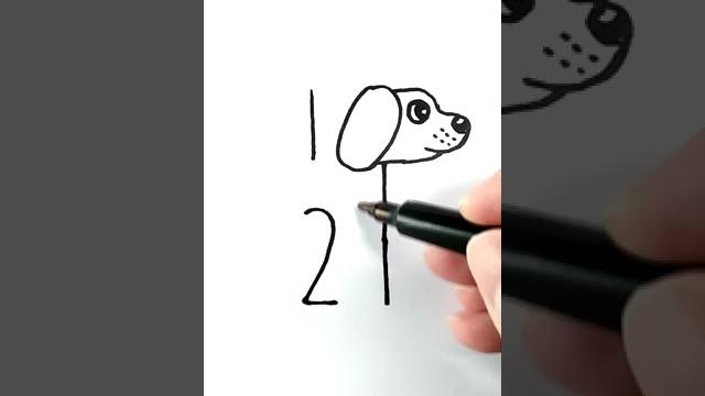 Рисунок собаки из цифр Рисунок собаки из цифр