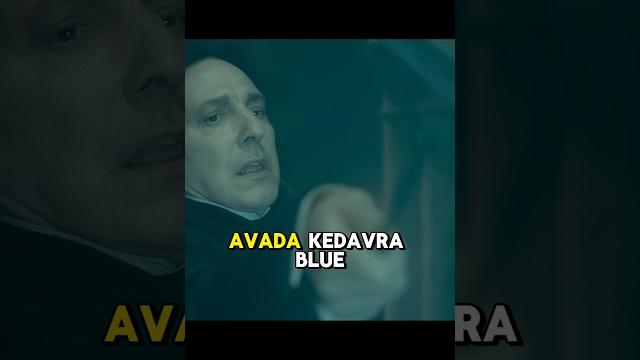 WHY WAS SNAPE'S AVADA KADABRA BLUE? #harrypotter WHY WAS SNAPE'S AVADA KADABRA BLUE? #harrypotter