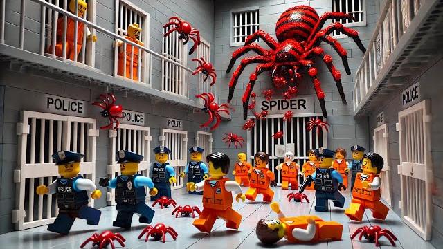 LEGO Prison Panic: Giant Spider Invasion Creates Chaos Inside LEGO Prison Panic: Giant Spider Invasion Creates Chaos Inside