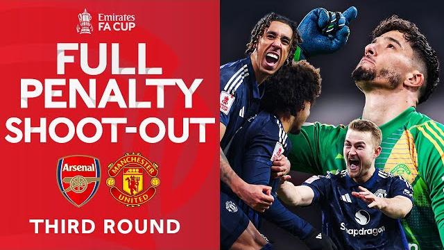 FULL PENALTY SHOOT-OUT | Arsenal v Manchester United | Third Round | Emirates FA Cup 2024-25 FULL PENALTY SHOOT-OUT | Arsenal v Manchester United | Third Round | Emirates FA Cup 2024-25