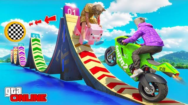 2 СКИЛЛ-ТЕСТА НА БАЙКЕ ПО ТРАМПЛИНАМ В GTA 5 | ДОЛЕТИ И ПОПАДИ! МОТО-ПАРКУР В ГТА 5 ОНЛАЙН 2 СКИЛЛ-ТЕСТА НА БАЙКЕ ПО ТРАМПЛИНАМ В GTA 5 | ДОЛЕТИ И ПОПАДИ! МОТО-ПАРКУР В ГТА 5 ОНЛАЙН