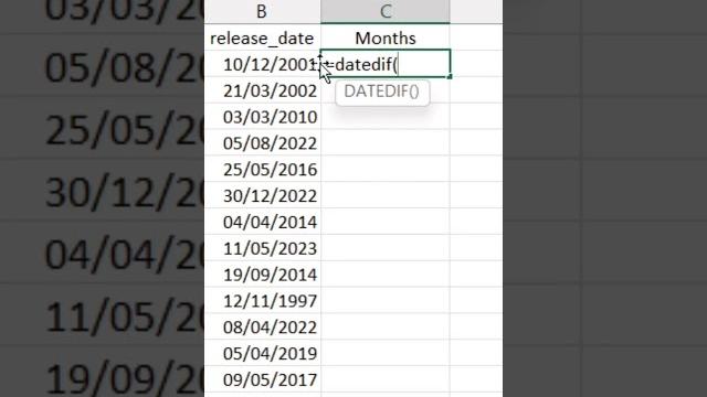 How To Calculate Total Number Of Months B/W Two Dates In Excel | #shortvideo #exceltutorial #gtech How To Calculate Total Number Of Months B/W Two Dates In Excel | #shortvideo #exceltutorial #gtech