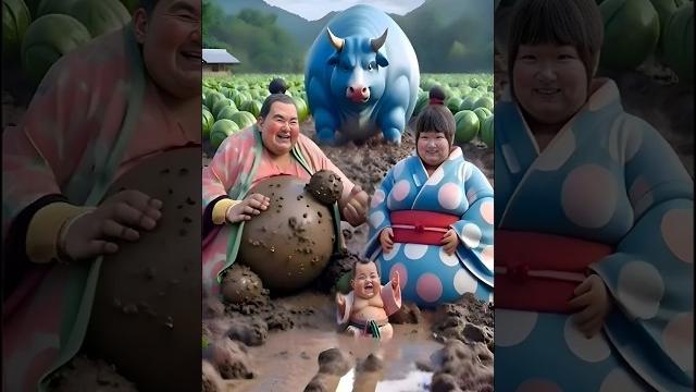Evolution of cat:Sumo wrestler & woman sitting on dirty road with Blue cow #cat#cute#love#shorts Evolution of cat:Sumo wrestler & woman sitting on dirty road with Blue cow #cat#cute#love#shorts