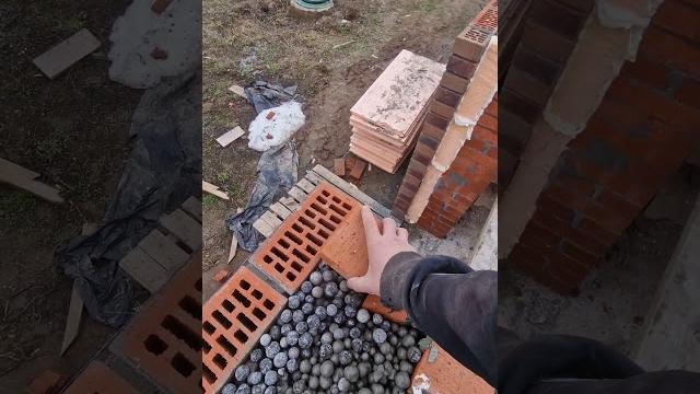 6-й день строительство кирпичной бани 6-й день строительство кирпичной бани