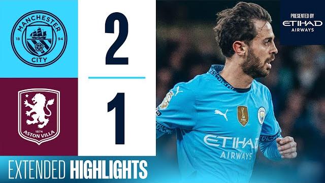 EXTENDED HIGHLIGHTS | Man City 2-1 Aston Villa | LAST MINUTE GOAL FROM NUNES SENDS CITY THIRD EXTENDED HIGHLIGHTS | Man City 2-1 Aston Villa | LAST MINUTE GOAL FROM NUNES SENDS CITY THIRD