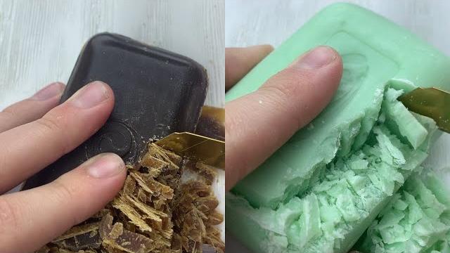ASMR Soap- Необычная резка сухого мыла. Carving of dry soap/ Relaxing sound/ Satisfying video ASMR Soap- Необычная резка сухого мыла. Carving of dry soap/ Relaxing sound/ Satisfying video