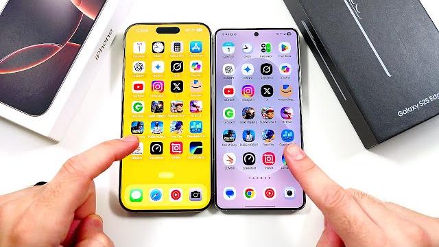 iPhone 16 Pro Max vs Galaxy S25 Edge Speed Test iPhone 16 Pro Max vs Galaxy S25 Edge Speed Test
