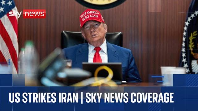 US warplanes strike three nuclear sites in Iran | Sky News coverage US warplanes strike three nuclear sites in Iran | Sky News coverage