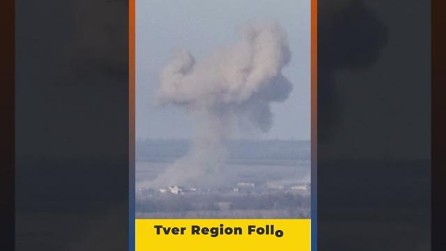 Ukraine Drone Attack: Smoke rises from the town of Toropets in Russia's Tver region #shorts Ukraine Drone Attack: Smoke rises from the town of Toropets in Russia's Tver region #shorts