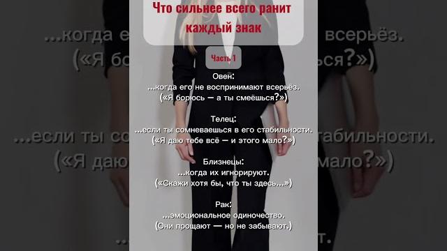 Что сильнее всего ранит каждый знак Что сильнее всего ранит каждый знак