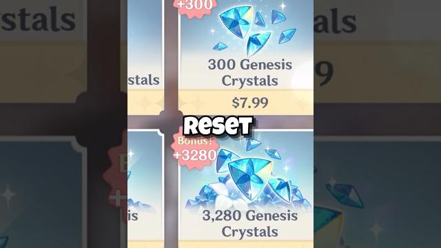 Genesis Crystal Top-up Reset | v3.1 Genshin Impact Genesis Crystal Top-up Reset | v3.1 Genshin Impact