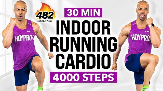 30 MIN Indoor Running Cardio Workout for Weight Loss | 4000 Steps Run In Place at Home Jogging 30 MIN Indoor Running Cardio Workout for Weight Loss | 4000 Steps Run In Place at Home Jogging