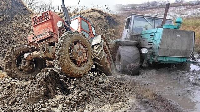 Трактора по бездорожью. Кировец, мтз, т-40, т-150 в грязи. Трактора по бездорожью. Кировец, мтз, т-40, т-150 в грязи.