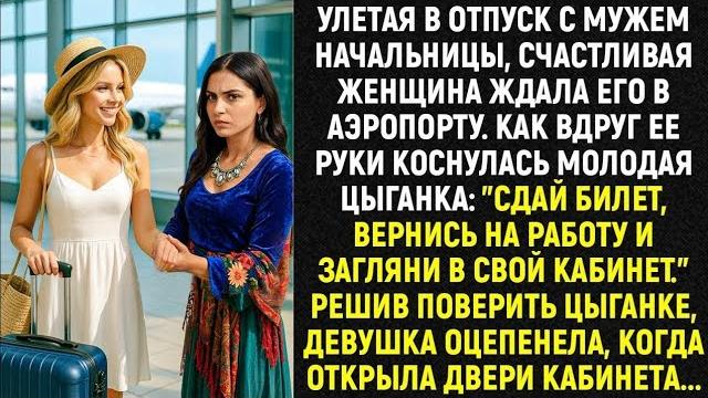 Улетая в отпуск с мужем начальницы, женщина ждала его в аэропорту. Как вдруг ее руки коснулась... Улетая в отпуск с мужем начальницы, женщина ждала его в аэропорту. Как вдруг ее руки коснулась...