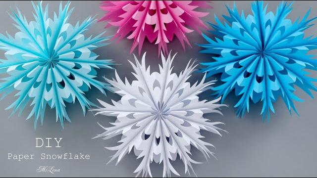 ️ СНЕЖИНКА ИЗ БУМАГИ ️СУПЕРОБЪЕМ ️ 3D PAPER SNOWFLAKE ️ ️ СНЕЖИНКА ИЗ БУМАГИ ️СУПЕРОБЪЕМ ️ 3D PAPER SNOWFLAKE ️