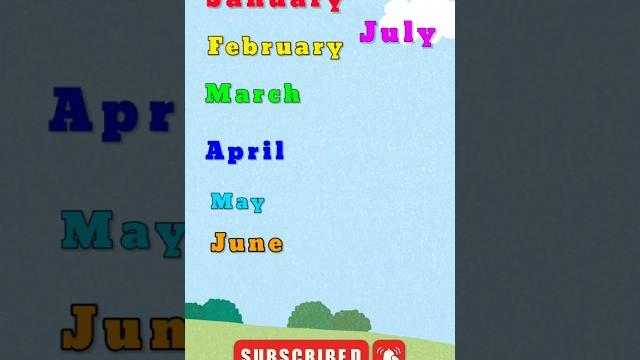 Learn January February name for kids | Months Name in English #kidslearning #shorts #cartoon Learn January February name for kids | Months Name in English #kidslearning #shorts #cartoon