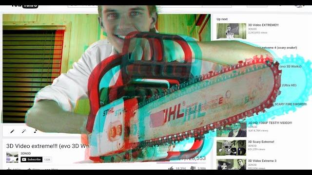 3D Video Extreme CHAINSAW!!! 3D Video Extreme CHAINSAW!!!
