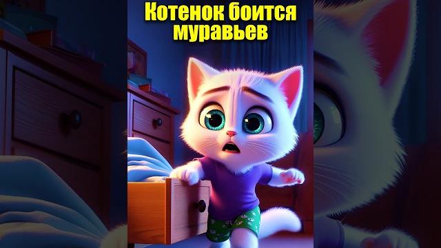 Котено боится муравьёв #cats #мультик #cartoon #aiart #aicat #chatgpt #ии #кот #юмор #нейросеть Котено боится муравьёв #cats #мультик #cartoon #aiart #aicat #chatgpt #ии #кот #юмор #нейросеть