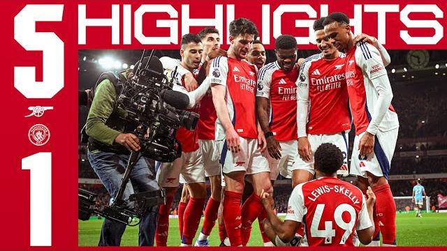 HIGHLIGHTS | Arsenal vs Manchester City (5-1) | Odegaard, Partey, Lewis-Skelly, Havertz, Nwaneri HIGHLIGHTS | Arsenal vs Manchester City (5-1) | Odegaard, Partey, Lewis-Skelly, Havertz, Nwaneri