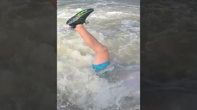 when you get too confident around big waves... #shorts when you get too confident around big waves... #shorts