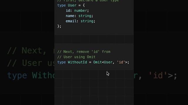 Omit in TypeScript #typescript Omit in TypeScript #typescript