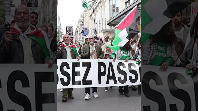 Protesters gather in Paris calling France for sanctions against Israel over its attacks on Gaza Protesters gather in Paris calling France for sanctions against Israel over its attacks on Gaza