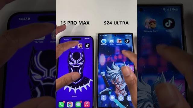 IPhone 15 Pro Max VS Samsung Galaxy S24 Ultra Speed Test IPhone 15 Pro Max VS Samsung Galaxy S24 Ultra Speed Test