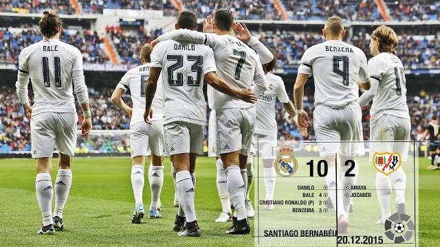 Real Madrid 10-2 Rayo Vallecano (La Liga 2015/16, matchday 16) Real Madrid 10-2 Rayo Vallecano (La Liga 2015/16, matchday 16)