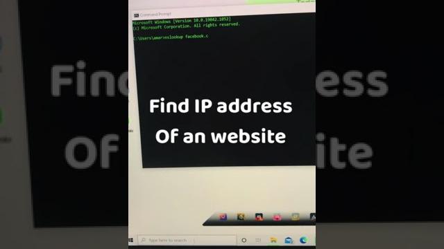 Find IP address of an website Find IP address of an website