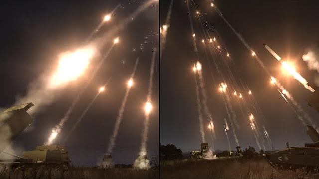 Massiv Artillery Launch at Night - Powerful MLRS Firing - Military Simulation - ArmA 3 Massiv Artillery Launch at Night - Powerful MLRS Firing - Military Simulation - ArmA 3