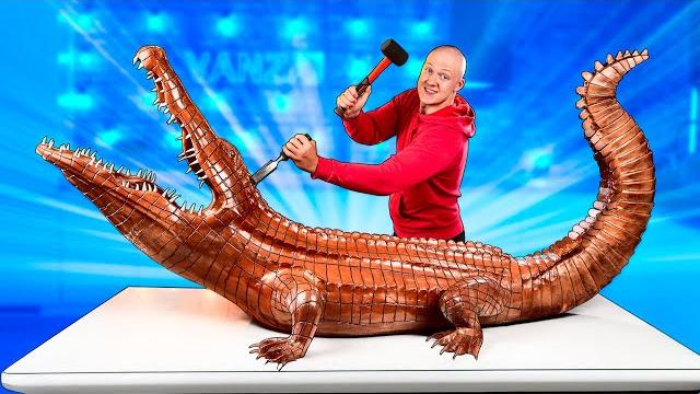 I Made a Giant 352-Pound Сhocolate Сrocodile I Made a Giant 352-Pound Сhocolate Сrocodile