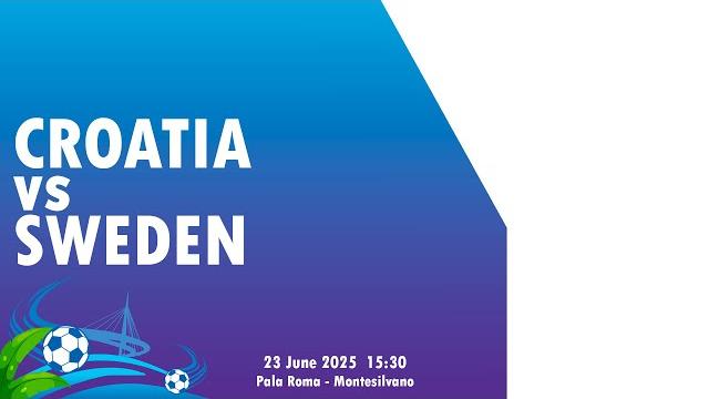 CROATIA – SWEDEN | h.15:30 | MATCH 50 | Quarter-finals Men WDFC FUTSAL 2025 | HALL 1 PALAROMA CROATIA – SWEDEN | h.15:30 | MATCH 50 | Quarter-finals Men WDFC FUTSAL 2025 | HALL 1 PALAROMA