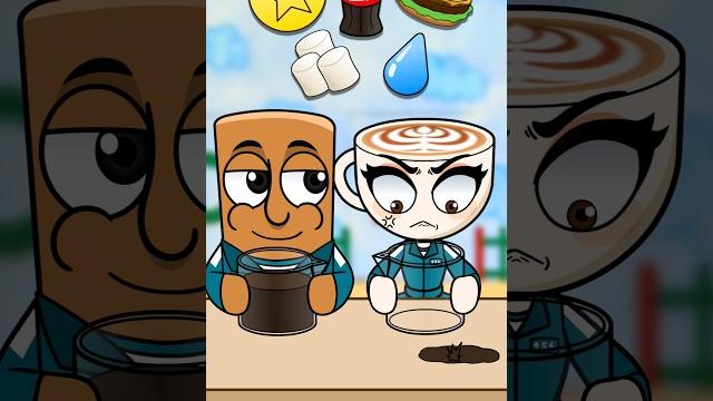 Pour water properly into the cup Pour water properly into the cup
