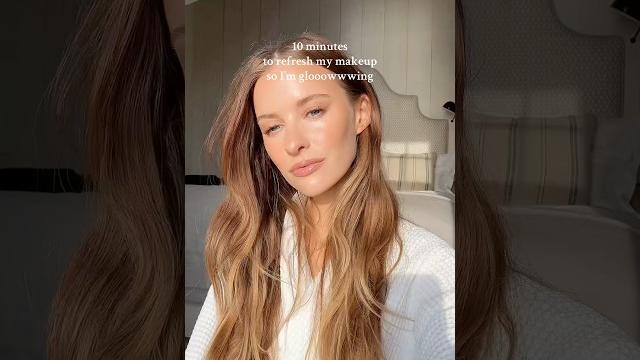 10 MIN GLOWY MAKEUP #shorts 10 MIN GLOWY MAKEUP #shorts