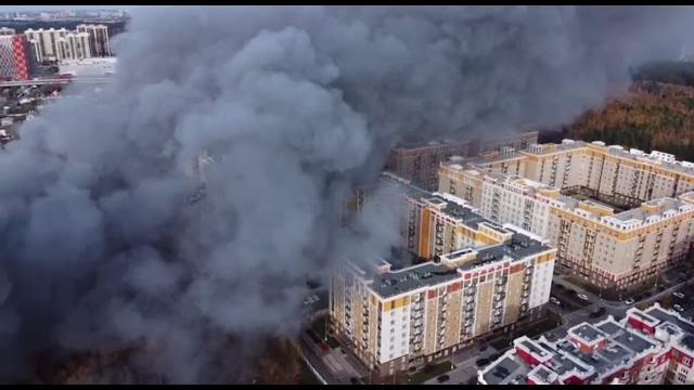 Пожар в ЖК Рассказово. Видео с дрона Пожар в ЖК Рассказово. Видео с дрона