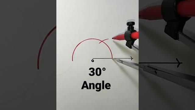 how to construct 30 degree angle using compass | 30° angle how to construct 30 degree angle using compass | 30° angle