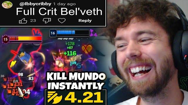 I first timed Crit Belveth in Masters and dropped 24 Kills | AP Malphite Mid, Assassin Pantheon Mid I first timed Crit Belveth in Masters and dropped 24 Kills | AP Malphite Mid, Assassin Pantheon Mid