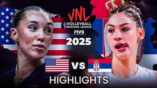 USA vs SERBIA | HIGHLIGHTS | Women's VNL 2025 USA vs SERBIA | HIGHLIGHTS | Women's VNL 2025