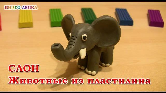 СЛОН - Лепим из пластилина | Видео Лепка СЛОН - Лепим из пластилина | Видео Лепка
