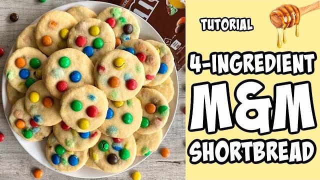 M&M Shortbread Cookies! Recipe tutorial #Shorts M&M Shortbread Cookies! Recipe tutorial #Shorts