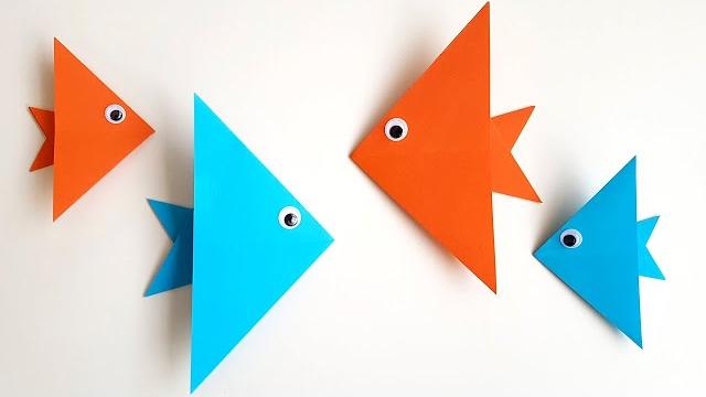 Оригами РЫБКА Как сделать Рыбку из бумаги Простые поделки из бумаги Easy Origami Paper Fish Tutorial Оригами РЫБКА Как сделать Рыбку из бумаги Простые поделки из бумаги Easy Origami Paper Fish Tutorial
