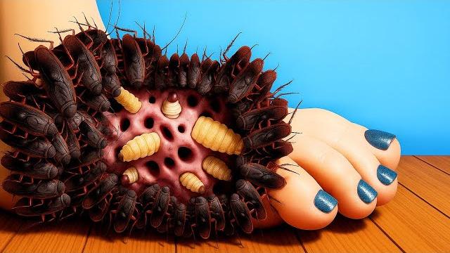 Spa & Relaxing Foot Care With Satisfaction Sound ASMR | ASMR Deep Foot Cleaning Animation | Spa & Relaxing Foot Care With Satisfaction Sound ASMR | ASMR Deep Foot Cleaning Animation |