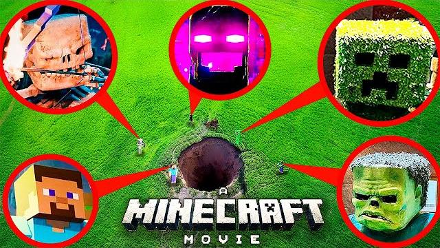 My drone filmed STEVE, a ZOMBIE, a SKELETON and a CREEPER from the MINECRAFT MOVIE in Real Life! My drone filmed STEVE, a ZOMBIE, a SKELETON and a CREEPER from the MINECRAFT MOVIE in Real Life!